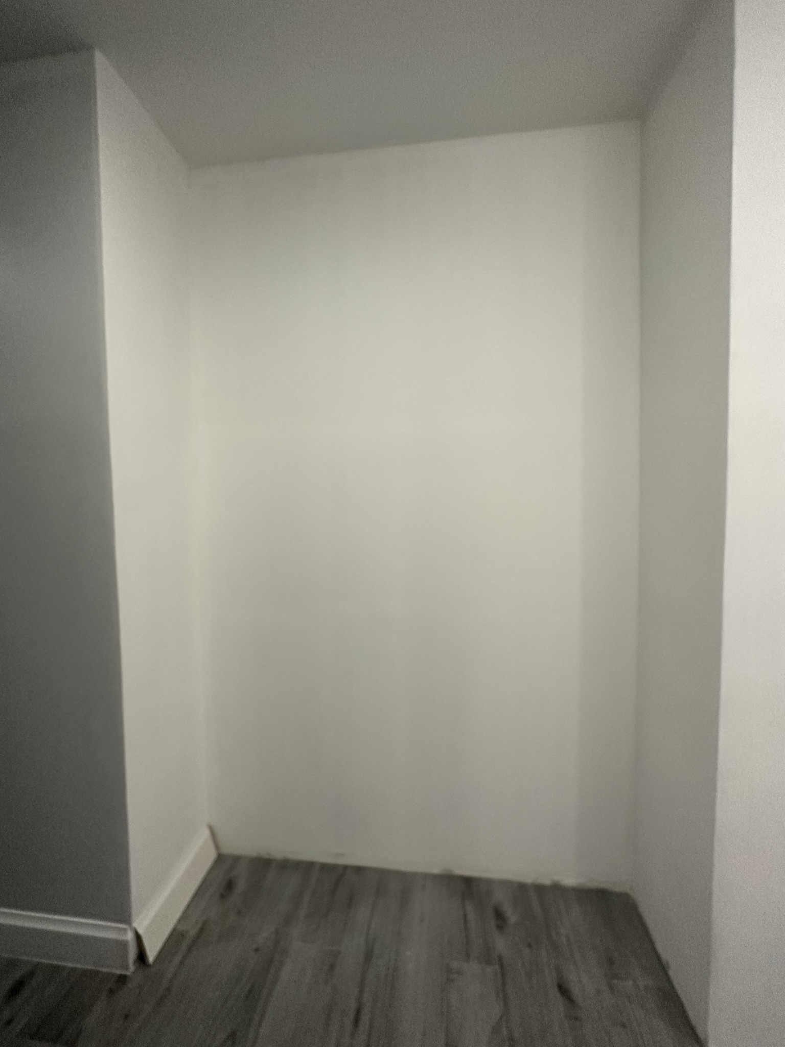 Finished drywall alcove
