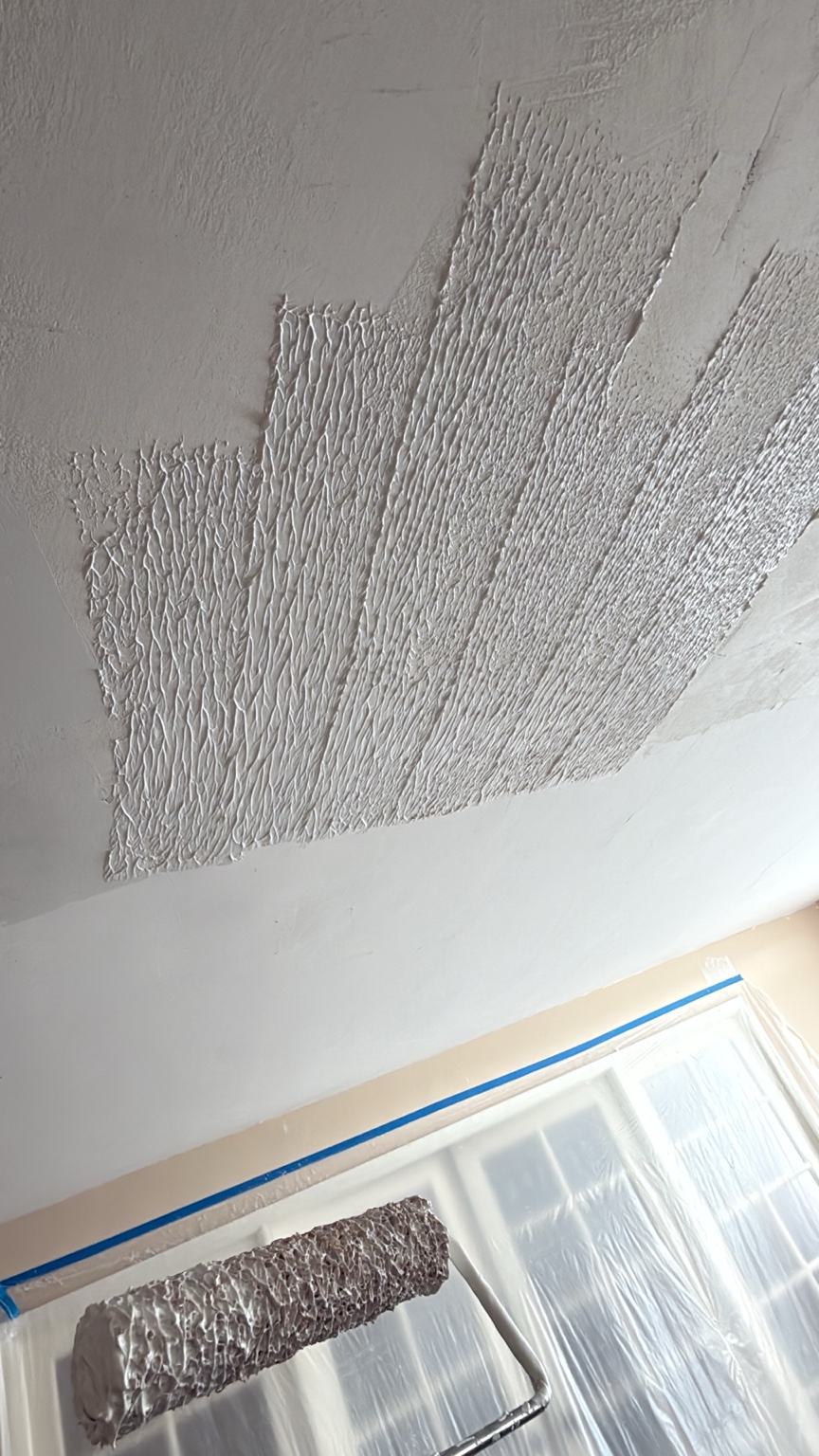Ceiling texture removal detail